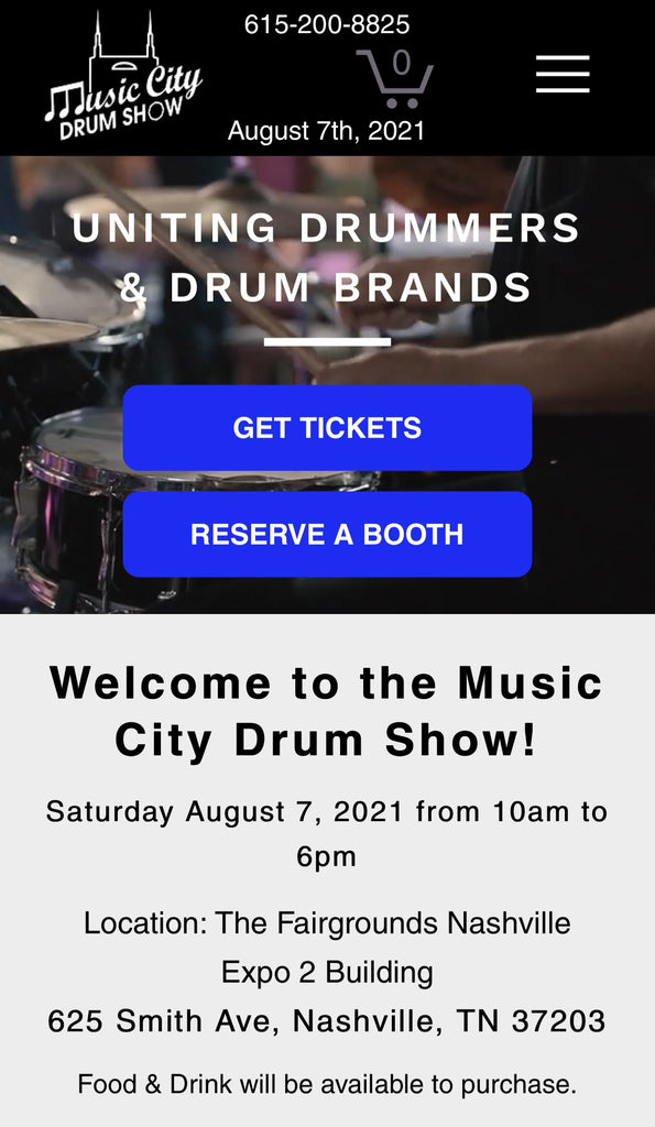 Don’t Miss a Beat! Go To The Music City Drum Show 8/7/21