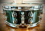 Mapex 14x5.5” Saturn Series Snare Drum in Transparent Black Laquer