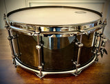 TAMA LMB1465MMB 14x6.5” S.L.P. Power Maple Snare Drum in Midnight Mapa Burl Finish