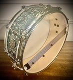 DrumPickers Touring Maple Custom 14x5.5” Snare Drum in Liquid Blue Pearl Wrap