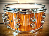 Tama S.L.P. G-Maple 14x7” Limited Edition Snare Drum in High Gloss Natural Zebra Wood