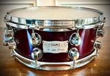 Mapex 14x5.5” Saturn Series Snare Drum in Transparent Cherry Red Lacquer