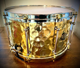 DrumPickers 14x8” 2.5mm Hammered Brass “Fatback” Snare Drum