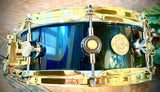 DrumPickers Custom 14x4.75” All Maple Snare Drum in Blue/Green Ghost Grain Gloss Finish