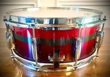 Pearl 14x5.5” Carbonply Mahogany Snare Drum in Scarlet Fade