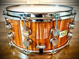 Tama S.L.P. G-Maple 14x7” Limited Edition Snare Drum in High Gloss Natural Zebra Wood