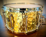 DrumPickers 14x8” 2.5mm Hammered Brass “Fatback” Snare Drum