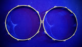 DW 14”, 10-Hole Triple Flanged 3mm Chrome Plated Batter & Snare Side True Hoops
