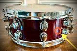 Mapex 14x5.5” Saturn Series Snare Drum in Transparent Cherry Red Lacquer