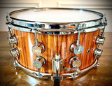 Tama S.L.P. G-Maple 14x7” Limited Edition Snare Drum in High Gloss Natural Zebra Wood
