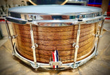 DrumPickers 14x6.5” Custom Single Ply Heritage Snare Drum in Tiger Stripe Maple