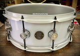 DrumPickers Custom Acrylic 14x6” White-N-Black Attack” Snare Drum
