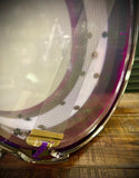 DrumPickers DP Custom 14x6.5” “Deep Purple-N-White” Snare Drum