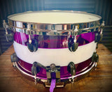 DrumPickers DP Custom 14x6.5” “Deep Purple-N-White” Snare Drum