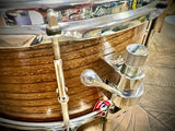 DrumPickers 14x6.5” Custom Single Ply Heritage Snare Drum in Tiger Stripe Maple