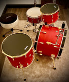DrumPickers DPVP Vintage Professional Series 3-Pc Drum Kit in “Red-Brass Black-Attack”