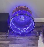 DrumPickers VibraClear Acrylic 5pc Red-N-Blue Drum Kit