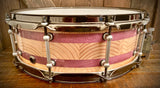 DrumPickers 14x5” Heirloom Snare Drum (Purple Heart/Douglas Fir) Reclaimed Stave Construction