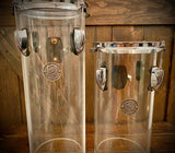 DrumPickers 6x12” & 6x15” Silo Drums in Crystal Clear with Chrome Hardware