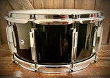 Pearl Masters Custom Classic 14x6.5” Single Maple Ply Snare Drum in Piano Black Lacquer