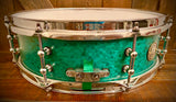 DrumPickers DP Custom 14x4” All Maple Snare Drum in Birds-Eye Forest Green