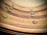 DrumPickers 14x6.5” Heirloom Purple Heart/Douglas Fir Reclaimed Stave Construction Snare Drum