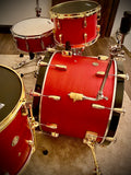DrumPickers DPVP Vintage Professional Series 3-Pc Drum Kit in “Red-Brass Black-Attack”