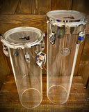 DrumPickers - Clear Acrylic 18” & 21” Silo Drums (Set of 2)