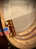 DrumPickers 14x6.5” Heirloom Purple Heart/Douglas Fir Reclaimed Stave Construction Snare Drum