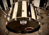 DrumPickers 5pc Vintage Professional Drum Kit in Van Halen Black & White Stripe Tribute