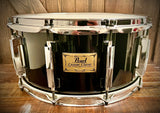 Pearl Masters Custom Classic 14x6.5” Single Maple Ply Snare Drum in Piano Black Lacquer