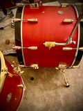 DrumPickers DPVP Vintage Professional Series 3-Pc Drum Kit in “Red-Brass Black-Attack”