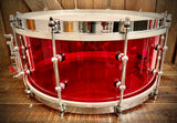 DrumPickers 14x6” Acrylic Snare Drum in Candy Apple Red