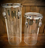 DrumPickers 6x12” & 6x15” Silo Drums in Crystal Clear with Chrome Hardware