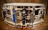 Pearl 14x5” Duoluxe Pearl Inlaid Chrome Over Brass Snare Drum