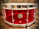 DrumPickers 14x6” Acrylic Snare Drum in Candy Apple Red