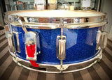 DrumPickers  MIJ Reissue 14x5.5” 1960’s Snare Drum in Deep Blue Sparkle