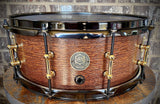 DrumPickers DP Custom Snare Drum Line - Maple/Mahogany/Maple - 14x6” Gloss Ribbon Mahogany