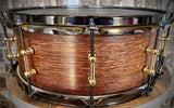 DrumPickers DP Custom Snare Drum Line - Maple/Mahogany/Maple - 14x6” Gloss Ribbon Mahogany