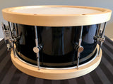 D.P. Custom Heritage Classic Maple 07”x14” with Maple Hoops in Piano Black