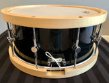 D.P. Custom Heritage Classic Maple 07”x14” with Maple Hoops in Piano Black