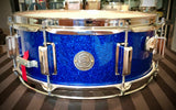 DrumPickers  MIJ Reissue 14x5.5” 1960’s Snare Drum in Deep Blue Sparkle