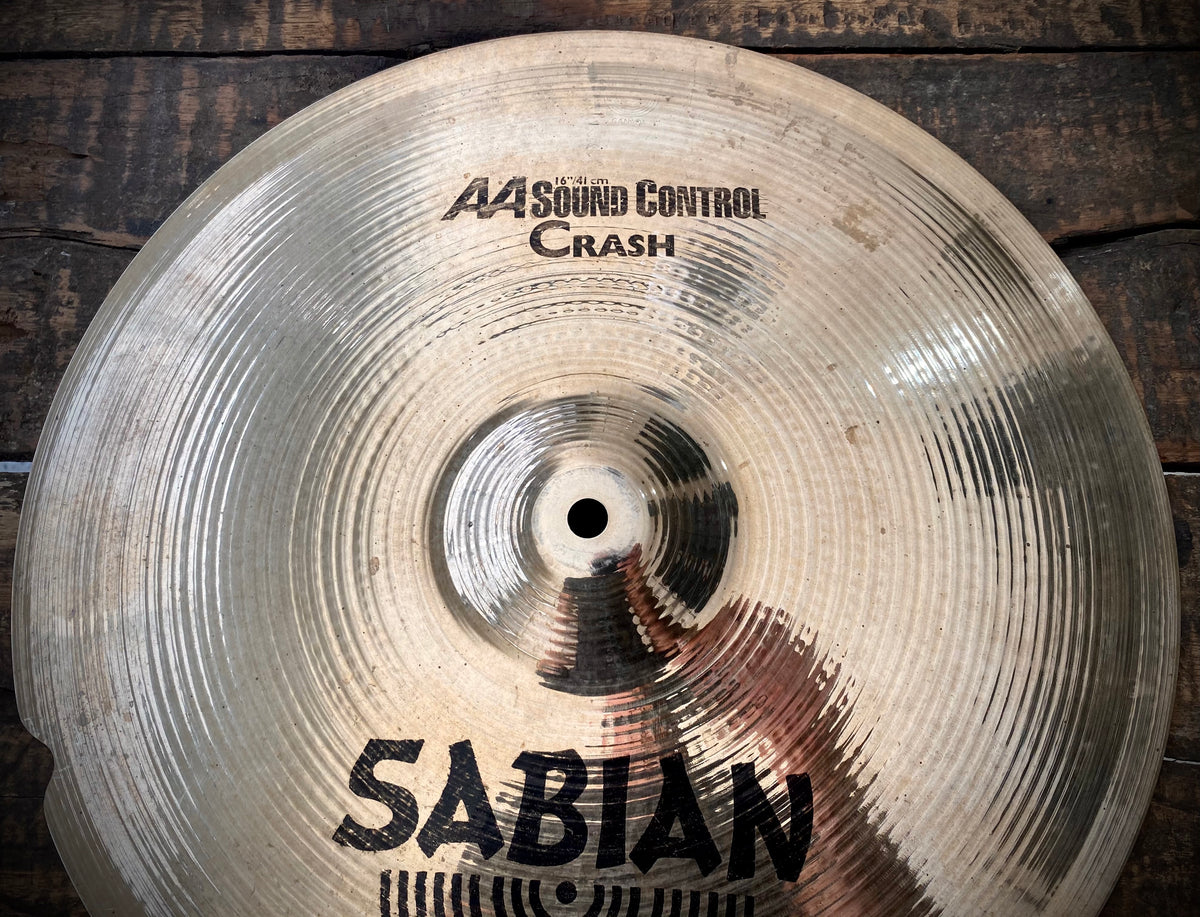 Sabian AA 16” Sound Control Crash Cymbal With Brilliant Finish