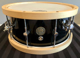 D.P. Custom Heritage Classic Maple 07”x14” with Maple Hoops in Piano Black