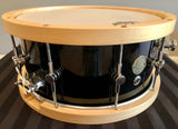 D.P. Custom Heritage Classic Maple 07”x14” with Maple Hoops in Piano Black