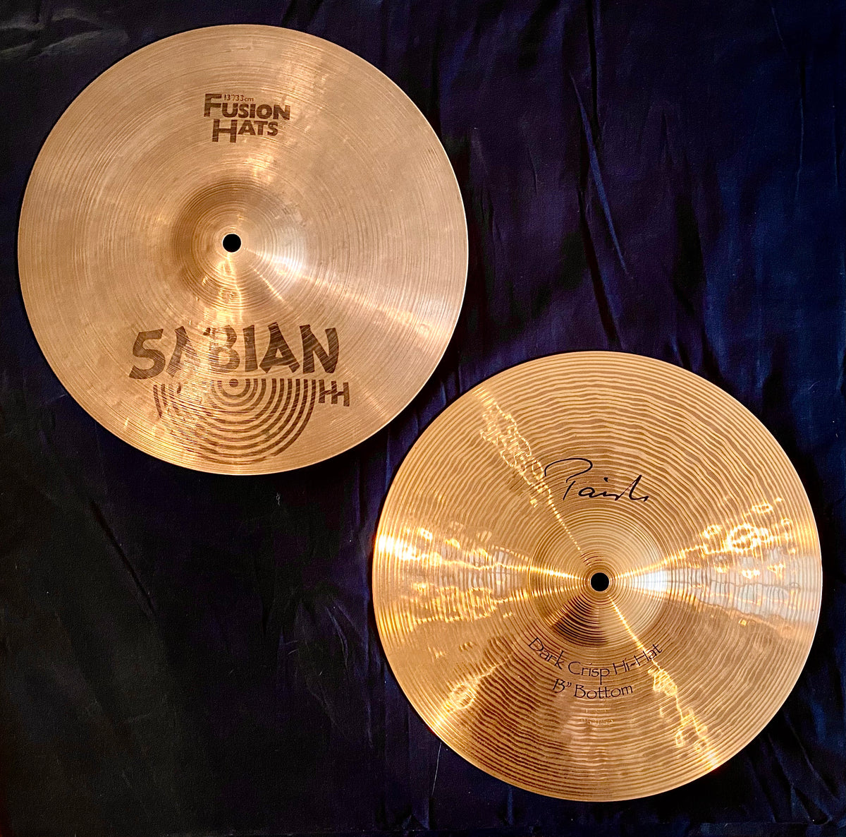 Paiste 13” Signature Bottom Hat / SABIAN 13” Hand Hammered