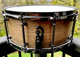 DrumPickers DP Custom Line 14x6.5” Snare Drum in  #32 Matte Ribbon Mahogany
