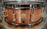 DrumPickers DP Custom Snare Drum Line - Maple/Mahogany/Maple - 14x6” Gloss Ribbon Mahogany