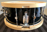 D.P. Custom Heritage Classic Maple 07”x14” with Maple Hoops in Piano Black