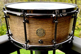 DrumPickers DP Custom Line 14x6.5” Snare Drum in  #32 Matte Ribbon Mahogany